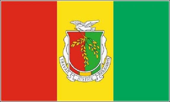 Aufkleber Guinea mit Wappen 