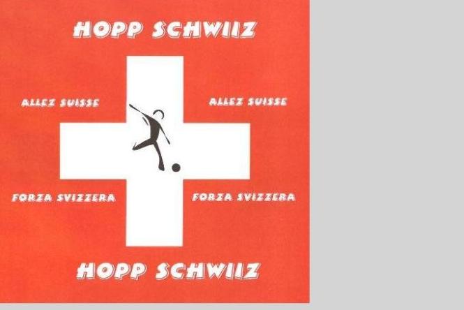 Fahne Hopp Schwiiz (Schweiz) 120 x 120 cm 