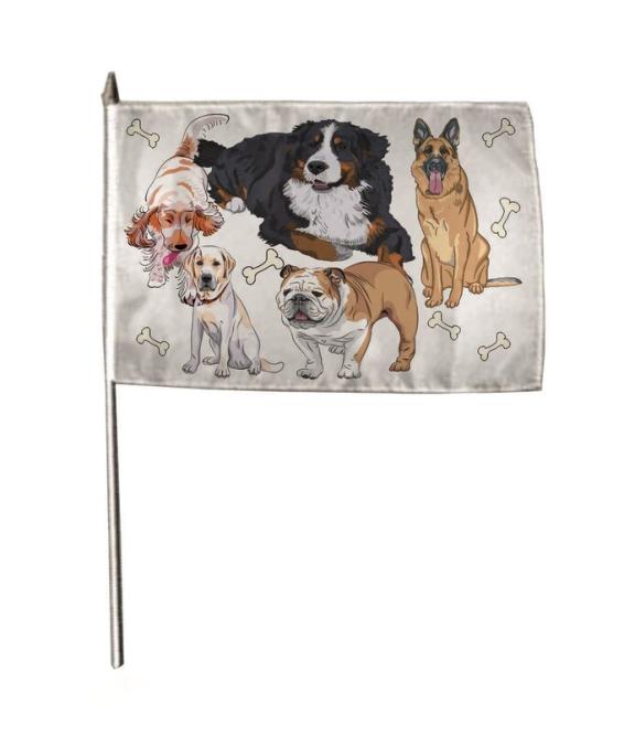 Stockflagge Hunde 30 x 45 cm 