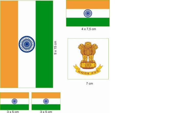 Aufkleberbogen Indien 