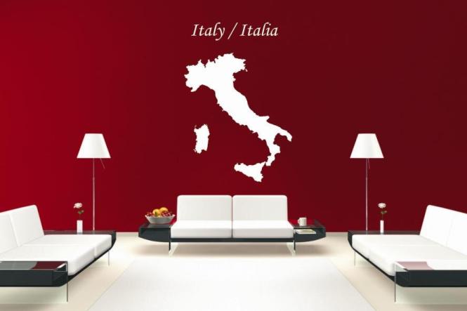 Wandtattoo Italien Karte 