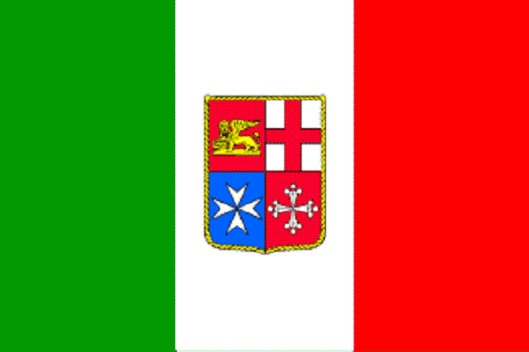 Aufkleber Italien mit Wappen 12 x 8 cm