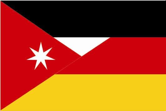 Flagge Jordanien - Deutschland 