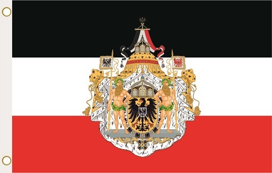 Fahne Kaiserreich mit Wappen Deutsches Reich 90 x 150 cm 