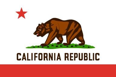 Miniflag Kalifornien 10 x 15 cm 