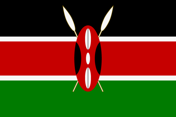 Miniflag Kenia 10 x 15 cm 