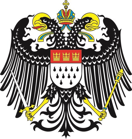 Aufkleber Köln großes Wappen Adler 9 x 10 cm