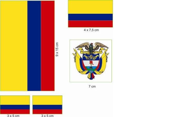 Aufkleberbogen Kolumbien 