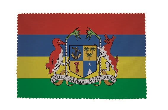 Glasreinigungstuch Mauritius mit Wappen 