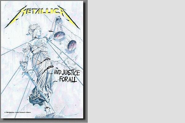 Posterflagge Metallica and Justice for all 105 x 75 cm 