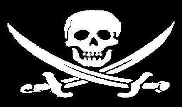 Miniflag Pirat mit Säbel 10 x 15 cm 