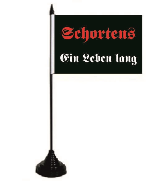 Tischflagge Schortens Ein Leben lang 10x15 cm 