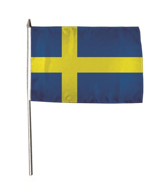 Stockflagge Schweden 30 x 45 cm 