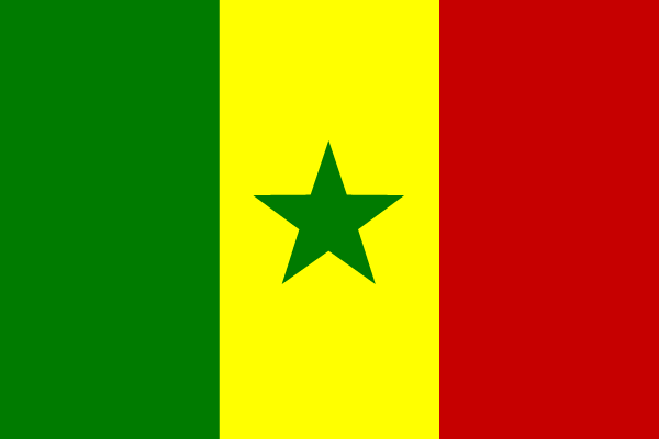 Miniflag Senegal 10 x 15 cm 