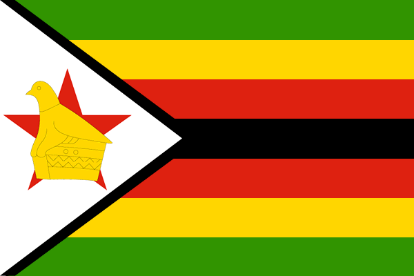 Miniflag Simbabwe 10 x 15 cm 