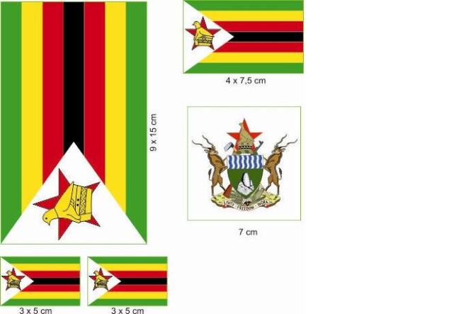 Aufkleberbogen Simbabwe 