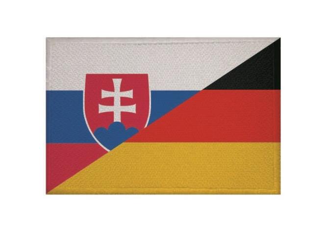 Aufnäher Slowakei-Deutschland Patch 9 x 6 cm 