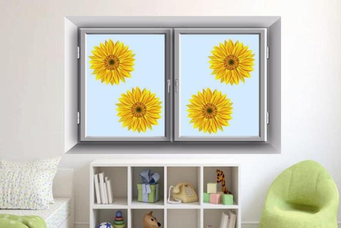 Fenstertattoo Sonnenblumen Set 