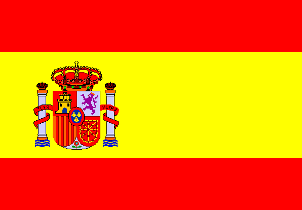 Fahne Spanien mit Wappen 150 x 250 cm 
