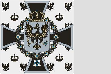 Fahne Standarte des Königlichen Hauses 1858 150 x 150 cm 