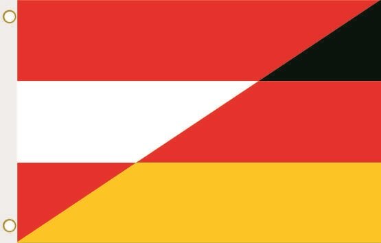 Fahne Österreich-Deutschland 90 x 150 cm 