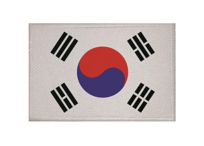 Aufnäher Süd Korea Patch 9 x 6 cm 
