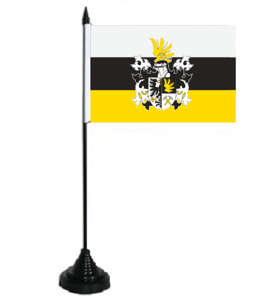 Tischflagge Tarnowskie Góry Tarnowitz (Polen)  10x15 cm 