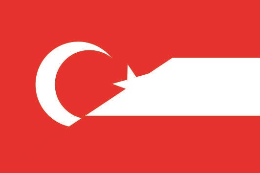 Flagge Türkei-Österreich 