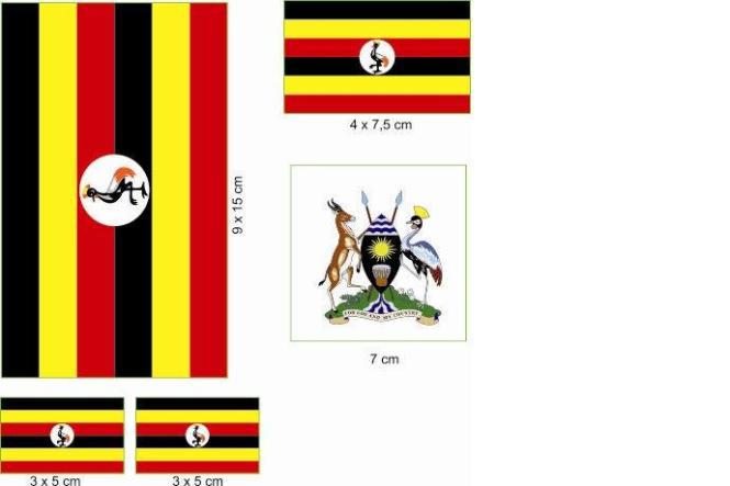 Aufkleberbogen Uganda 