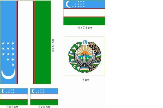 Aufkleberbogen Usbekistan 
