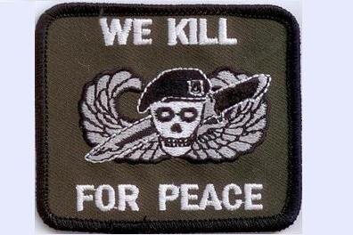 Aufnäher We kill for peace 