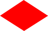 Signalflagge F = Foxtrott 48 x 40 cm 