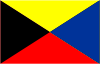 Signalflagge Z = Zulu 60 x 50 cm 