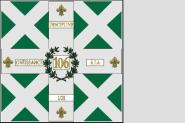 Fahne Standarte Frankreich 106. Infanterie-Regiment bis 1792 150 x 150 cm 