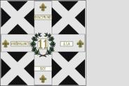 Fahne Standarte Frankreich 11. Infanterie-Regiment bis 1792 150 x 150 cm 
