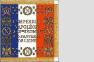 Fahne Standarte Frankreich 127. Linien-Infanterie-Regiment 80 x 80 cm 