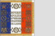 Fahne Standarte Frankreich 141. Linien-Infanterie-Regiment 80 x 80 cm 