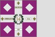Fahne Standarte Frankreich 14. Infanterie-Regiment bis 1792 150 x 150 cm 