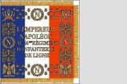 Fahne Standarte Frankreich 14. Linien-Infanterie-Regiment 80 x 80 cm 