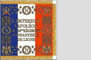 Fahne Standarte Frankreich 156. Linien-Infanterie-Regiment  80 x 80 cm 