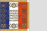 Fahne Standarte Frankreich 16. Linien-Infanterie-Regiment 80 x 80 cm 