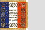 Fahne Standarte Frankreich 17. Linien-Infanterie-Regiment 80 x 80 cm 
