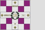 Fahne Standarte Frankreich 18. Infanterie-Regiment bis 1792 150 x 150 cm 