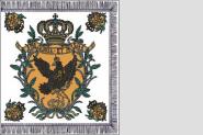 Fahne Standarte 1. Garde-Dragoner-Regiment Königin Viktoria 1815 46 x 48 cm 