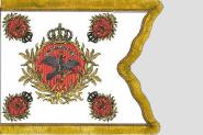 Fahne Standarte 1. Garde-Dragoner-Regiment Königin Viktoria von Grossbritannien und Irland 43 x 55 cm 
