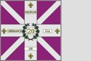 Fahne Standarte Frankreich 20. Infanterie-Regiment bis 1792 150 x 150 cm 