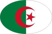 Aufkleber oval Algerien 10 x 6,5 cm 