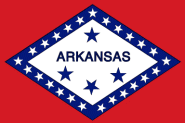 Fahne Arkansas 30 x 45 cm 