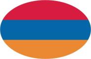 Aufkleber oval Armenien 10 x 6,5 cm 