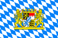 Fahne Bayern mit Wappen und Löwen 90 x 150 cm 